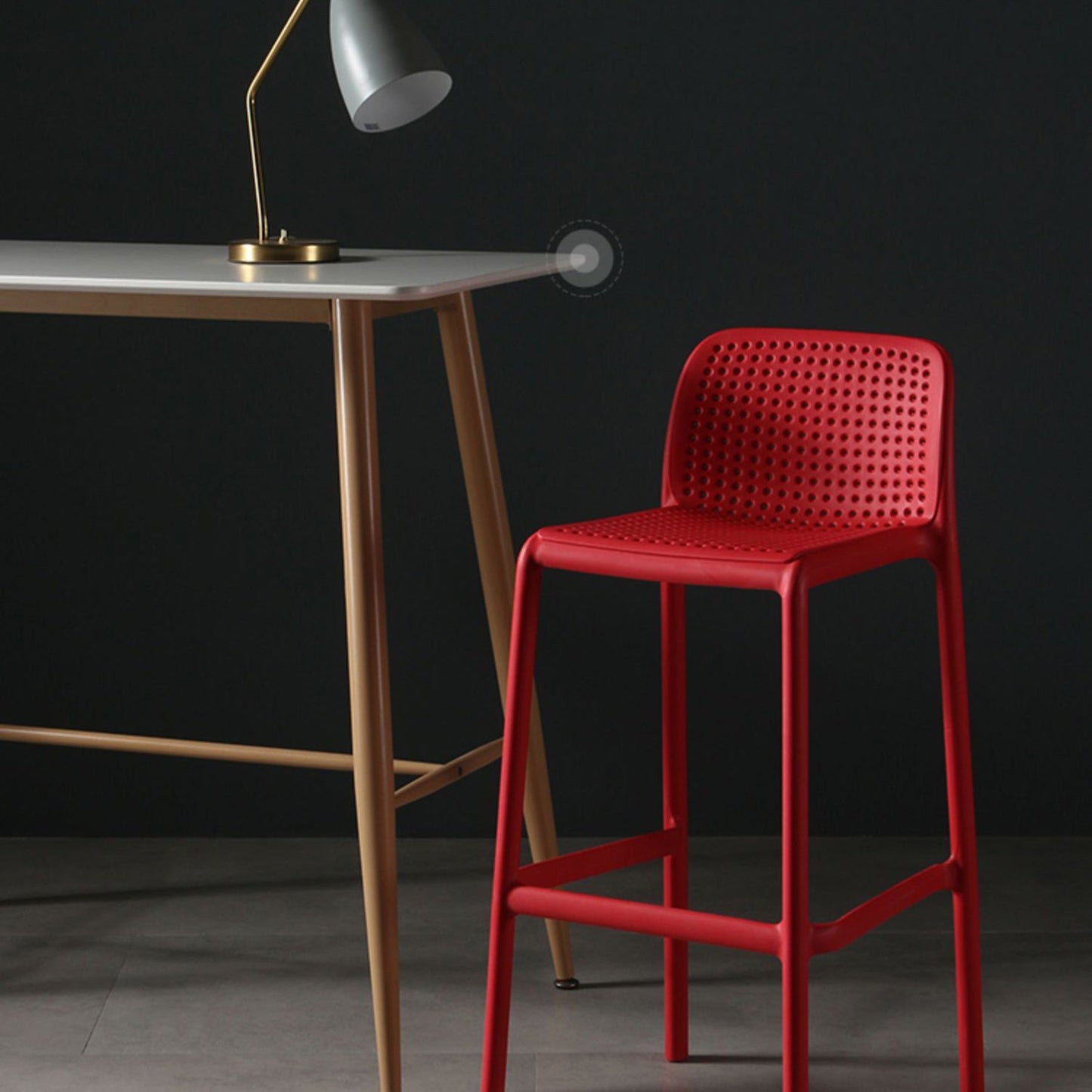 Stackable Low Back Modern Barstool Matte Finish Plastic Home Stool Clearhalo 'Bar Furniture' 'Bar Stools' 'bar_stools' 'Furniture' 'furniture_bar_stools' 'Kitchen & Dining Furniture' 5018107