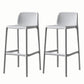 Stackable Low Back Modern Barstool Matte Finish Plastic Home Stool White Set of 2 Clearhalo 'Bar Furniture' 'Bar Stools' 'bar_stools' 'Furniture' 'furniture_bar_stools' 'Kitchen & Dining Furniture' 5018108