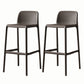 Stackable Low Back Modern Barstool Matte Finish Plastic Home Stool Brown Set of 2 Clearhalo 'Bar Furniture' 'Bar Stools' 'bar_stools' 'Furniture' 'furniture_bar_stools' 'Kitchen & Dining Furniture' 5018119