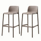 Stackable Low Back Modern Barstool Matte Finish Plastic Home Stool Khaki Set of 2 Clearhalo 'Bar Furniture' 'Bar Stools' 'bar_stools' 'Furniture' 'furniture_bar_stools' 'Kitchen & Dining Furniture' 5018123