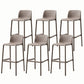 Stackable Low Back Modern Barstool Matte Finish Plastic Home Stool Khaki Set of 6 Clearhalo 'Bar Furniture' 'Bar Stools' 'bar_stools' 'Furniture' 'furniture_bar_stools' 'Kitchen & Dining Furniture' 5018125