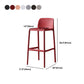 Stackable Low Back Modern Barstool Matte Finish Plastic Home Stool Clearhalo 'Bar Furniture' 'Bar Stools' 'bar_stools' 'Furniture' 'furniture_bar_stools' 'Kitchen & Dining Furniture' 5018127