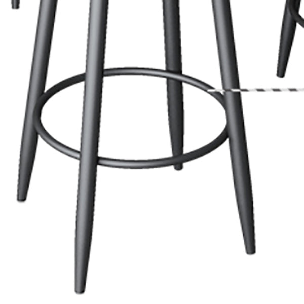 Modern Armless Backrest Counter Stool Iron Dining Room Bar Stool with Leather Cushion Clearhalo 'Bar Furniture' 'Bar Stools' 'bar_stools' 'furn' 'furn_bar_stools' 'Furniture' 'furniture_bar_stools' 'Kitchen & Dining Furniture' 5018139