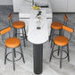 Modern Armless Backrest Counter Stool Iron Dining Room Bar Stool with Leather Cushion Clearhalo 'Bar Furniture' 'Bar Stools' 'bar_stools' 'furn' 'furn_bar_stools' 'Furniture' 'furniture_bar_stools' 'Kitchen & Dining Furniture' 5018149