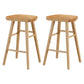 Modern Armless Counter Stool Pine Wood Cafe Bar Stool with Wooden Seat and Pedal Natural 2 Piece Set Counter Stool(26"H) Clearhalo 'Bar Furniture' 'Bar Stools' 'bar_stools' 'furn' 'furn_bar_stools' 'Furniture' 'furniture_bar_stools' 'Kitchen & Dining Furniture' 5018207