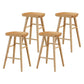 Modern Armless Counter Stool Pine Wood Cafe Bar Stool with Wooden Seat and Pedal Natural 4 Piece Set Counter Stool(26"H) Clearhalo 'Bar Furniture' 'Bar Stools' 'bar_stools' 'furn' 'furn_bar_stools' 'Furniture' 'furniture_bar_stools' 'Kitchen & Dining Furniture' 5018210