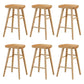 Modern Armless Counter Stool Pine Wood Cafe Bar Stool with Wooden Seat and Pedal Natural 6 Piece Set Counter Stool(26"H) Clearhalo 'Bar Furniture' 'Bar Stools' 'bar_stools' 'furn' 'furn_bar_stools' 'Furniture' 'furniture_bar_stools' 'Kitchen & Dining Furniture' 5018212