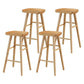 Modern Armless Counter Stool Pine Wood Cafe Bar Stool with Wooden Seat and Pedal Natural 4 Piece Set Bar Stool(30"H) Clearhalo 'Bar Furniture' 'Bar Stools' 'bar_stools' 'furn' 'furn_bar_stools' 'Furniture' 'furniture_bar_stools' 'Kitchen & Dining Furniture' 5018218