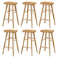 Modern Armless Counter Stool Pine Wood Cafe Bar Stool with Wooden Seat and Pedal Natural 6 Piece Set Bar Stool(30"H) Clearhalo 'Bar Furniture' 'Bar Stools' 'bar_stools' 'furn' 'furn_bar_stools' 'Furniture' 'furniture_bar_stools' 'Kitchen & Dining Furniture' 5018219