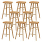 Modern Armless Counter Stool Pine Wood Cafe Bar Stool with Wooden Seat and Pedal Natural 8 Piece Set Bar Stool(30"H) Clearhalo 'Bar Furniture' 'Bar Stools' 'bar_stools' 'furn' 'furn_bar_stools' 'Furniture' 'furniture_bar_stools' 'Kitchen & Dining Furniture' 5018220