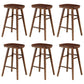 Modern Armless Counter Stool Pine Wood Cafe Bar Stool with Wooden Seat and Pedal Walnut 6 Piece Set Counter Stool(26"H) Clearhalo 'Bar Furniture' 'Bar Stools' 'bar_stools' 'furn' 'furn_bar_stools' 'Furniture' 'furniture_bar_stools' 'Kitchen & Dining Furniture' 5018227