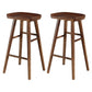 Modern Armless Counter Stool Pine Wood Cafe Bar Stool with Wooden Seat and Pedal Walnut 2 Piece Set Bar Stool(30"H) Clearhalo 'Bar Furniture' 'Bar Stools' 'bar_stools' 'furn' 'furn_bar_stools' 'Furniture' 'furniture_bar_stools' 'Kitchen & Dining Furniture' 5018229