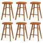 Modern Armless Counter Stool Pine Wood Cafe Bar Stool with Wooden Seat and Pedal Distressed Wood 6 Piece Set Short Stool(22"H) Clearhalo 'Bar Furniture' 'Bar Stools' 'bar_stools' 'furn' 'furn_bar_stools' 'Furniture' 'furniture_bar_stools' 'Kitchen & Dining Furniture' 5018235