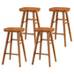 Modern Armless Counter Stool Pine Wood Cafe Bar Stool with Wooden Seat and Pedal Distressed Wood 4 Piece Set Counter Stool(26"H) Clearhalo 'Bar Furniture' 'Bar Stools' 'bar_stools' 'furn' 'furn_bar_stools' 'Furniture' 'furniture_bar_stools' 'Kitchen & Dining Furniture' 5018238