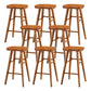 Modern Armless Counter Stool Pine Wood Cafe Bar Stool with Wooden Seat and Pedal Distressed Wood 8 Piece Set Counter Stool(26"H) Clearhalo 'Bar Furniture' 'Bar Stools' 'bar_stools' 'furn' 'furn_bar_stools' 'Furniture' 'furniture_bar_stools' 'Kitchen & Dining Furniture' 5018240