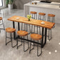 Modern Armless Counter Stool Iron Cafe Bar Stool with Wooden Seat and Pedal Clearhalo 'Bar Furniture' 'Bar Stools' 'bar_stools' 'furn' 'furn_bar_stools' 'Furniture' 'furniture_bar_stools' 'Kitchen & Dining Furniture' 5018262