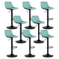 Contemporary Reception Adjustable Height Stool Matte Finish Leather Barstool Green 8 Piece Set Clearhalo 'Bar Furniture' 'Bar Stools' 'bar_stools' 'furn' 'furn_bar_stools' 'Furniture' 'furniture_bar_stools' 'Kitchen & Dining Furniture' 5018289