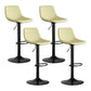 Contemporary Reception Adjustable Height Stool Matte Finish Leather Barstool Beige 4 Piece Set Clearhalo 'Bar Furniture' 'Bar Stools' 'bar_stools' 'furn' 'furn_bar_stools' 'Furniture' 'furniture_bar_stools' 'Kitchen & Dining Furniture' 5018296