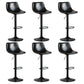 Contemporary Reception Adjustable Height Stool Matte Finish Leather Barstool Black 6 Piece Set Clearhalo 'Bar Furniture' 'Bar Stools' 'bar_stools' 'furn' 'furn_bar_stools' 'Furniture' 'furniture_bar_stools' 'Kitchen & Dining Furniture' 5018325