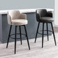 Modern Reception Armed Swivel Stool Matte Finish Leather Barstool Clearhalo 'Bar Furniture' 'Bar Stools' 'bar_stools' 'furn' 'furn_bar_stools' 'Furniture' 'furniture_bar_stools' 'Kitchen & Dining Furniture' 5018487