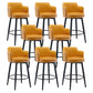 Modern Reception Armed Swivel Stool Matte Finish Leather Barstool Orange 8 Piece Set Counter Stool(26"H) Clearhalo 'Bar Furniture' 'Bar Stools' 'bar_stools' 'furn' 'furn_bar_stools' 'Furniture' 'furniture_bar_stools' 'Kitchen & Dining Furniture' 5018494