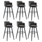 Modern Reception Armed Swivel Stool Matte Finish Leather Barstool Grey 6 Piece Set Bar Stool(31"H) Clearhalo 'Bar Furniture' 'Bar Stools' 'bar_stools' 'furn' 'furn_bar_stools' 'Furniture' 'furniture_bar_stools' 'Kitchen & Dining Furniture' 5018500