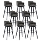 Modern Reception Armed Swivel Stool Matte Finish Leather Barstool Grey 8 Piece Set Bar Stool(31"H) Clearhalo 'Bar Furniture' 'Bar Stools' 'bar_stools' 'furn' 'furn_bar_stools' 'Furniture' 'furniture_bar_stools' 'Kitchen & Dining Furniture' 5018502