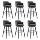 Modern Reception Armed Swivel Stool Matte Finish Leather Barstool Grey 6 Piece Set Bar Stool(30"H) Clearhalo 'Bar Furniture' 'Bar Stools' 'bar_stools' 'furn' 'furn_bar_stools' 'Furniture' 'furniture_bar_stools' 'Kitchen & Dining Furniture' 5018507