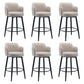 Modern Reception Armed Swivel Stool Matte Finish Leather Barstool Khaki 6 Piece Set Counter Stool(26"H) Clearhalo 'Bar Furniture' 'Bar Stools' 'bar_stools' 'furn' 'furn_bar_stools' 'Furniture' 'furniture_bar_stools' 'Kitchen & Dining Furniture' 5018511