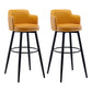 Modern Reception Armed Swivel Stool Matte Finish Leather Barstool Orange 2 Piece Set Bar Stool(31"H) Clearhalo 'Bar Furniture' 'Bar Stools' 'bar_stools' 'furn' 'furn_bar_stools' 'Furniture' 'furniture_bar_stools' 'Kitchen & Dining Furniture' 5018513