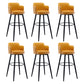 Modern Reception Armed Swivel Stool Matte Finish Leather Barstool Orange 6 Piece Set Bar Stool(31"H) Clearhalo 'Bar Furniture' 'Bar Stools' 'bar_stools' 'furn' 'furn_bar_stools' 'Furniture' 'furniture_bar_stools' 'Kitchen & Dining Furniture' 5018515