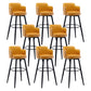 Modern Reception Armed Swivel Stool Matte Finish Leather Barstool Orange 8 Piece Set Bar Stool(31"H) Clearhalo 'Bar Furniture' 'Bar Stools' 'bar_stools' 'furn' 'furn_bar_stools' 'Furniture' 'furniture_bar_stools' 'Kitchen & Dining Furniture' 5018516