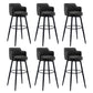 Modern Reception Armed Swivel Stool Matte Finish Leather Barstool Black 6 Piece Set Bar Stool(31"H) Clearhalo 'Bar Furniture' 'Bar Stools' 'bar_stools' 'furn' 'furn_bar_stools' 'Furniture' 'furniture_bar_stools' 'Kitchen & Dining Furniture' 5018519