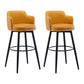 Modern Reception Armed Swivel Stool Matte Finish Leather Barstool Orange 2 Piece Set Bar Stool(30"H) Clearhalo 'Bar Furniture' 'Bar Stools' 'bar_stools' 'furn' 'furn_bar_stools' 'Furniture' 'furniture_bar_stools' 'Kitchen & Dining Furniture' 5018521