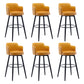 Modern Reception Armed Swivel Stool Matte Finish Leather Barstool Orange 6 Piece Set Bar Stool(30"H) Clearhalo 'Bar Furniture' 'Bar Stools' 'bar_stools' 'furn' 'furn_bar_stools' 'Furniture' 'furniture_bar_stools' 'Kitchen & Dining Furniture' 5018523