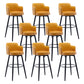 Modern Reception Armed Swivel Stool Matte Finish Leather Barstool Orange 8 Piece Set Bar Stool(30"H) Clearhalo 'Bar Furniture' 'Bar Stools' 'bar_stools' 'furn' 'furn_bar_stools' 'Furniture' 'furniture_bar_stools' 'Kitchen & Dining Furniture' 5018524