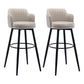 Modern Reception Armed Swivel Stool Matte Finish Leather Barstool Khaki 2 Piece Set Bar Stool(31"H) Clearhalo 'Bar Furniture' 'Bar Stools' 'bar_stools' 'furn' 'furn_bar_stools' 'Furniture' 'furniture_bar_stools' 'Kitchen & Dining Furniture' 5018525