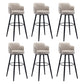 Modern Reception Armed Swivel Stool Matte Finish Leather Barstool Khaki 6 Piece Set Bar Stool(31"H) Clearhalo 'Bar Furniture' 'Bar Stools' 'bar_stools' 'furn' 'furn_bar_stools' 'Furniture' 'furniture_bar_stools' 'Kitchen & Dining Furniture' 5018527