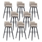 Modern Reception Armed Swivel Stool Matte Finish Leather Barstool Khaki 8 Piece Set Bar Stool(31"H) Clearhalo 'Bar Furniture' 'Bar Stools' 'bar_stools' 'furn' 'furn_bar_stools' 'Furniture' 'furniture_bar_stools' 'Kitchen & Dining Furniture' 5018528