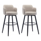 Modern Reception Armed Swivel Stool Matte Finish Leather Barstool Khaki 2 Piece Set Bar Stool(30"H) Clearhalo 'Bar Furniture' 'Bar Stools' 'bar_stools' 'furn' 'furn_bar_stools' 'Furniture' 'furniture_bar_stools' 'Kitchen & Dining Furniture' 5018529
