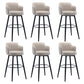 Modern Reception Armed Swivel Stool Matte Finish Leather Barstool Khaki 6 Piece Set Bar Stool(30"H) Clearhalo 'Bar Furniture' 'Bar Stools' 'bar_stools' 'furn' 'furn_bar_stools' 'Furniture' 'furniture_bar_stools' 'Kitchen & Dining Furniture' 5018531