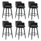 Modern Reception Armed Swivel Stool Matte Finish Leather Barstool Black 6 Piece Set Counter Stool(26"H) Clearhalo 'Bar Furniture' 'Bar Stools' 'bar_stools' 'furn' 'furn_bar_stools' 'Furniture' 'furniture_bar_stools' 'Kitchen & Dining Furniture' 5018535