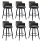 Modern Reception Armed Swivel Stool Matte Finish Leather Barstool Grey 6 Piece Set Counter Stool(26"H) Clearhalo 'Bar Furniture' 'Bar Stools' 'bar_stools' 'furn' 'furn_bar_stools' 'Furniture' 'furniture_bar_stools' 'Kitchen & Dining Furniture' 5018539