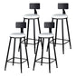Modern Armless Backrest Counter Stool Iron Kitchen Bar Stool with Cushion White 4 Piece Set Clearhalo 'Bar Furniture' 'Bar Stools' 'bar_stools' 'furn' 'furn_bar_stools' 'Furniture' 'furniture_bar_stools' 'Kitchen & Dining Furniture' 5018551