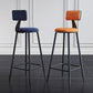 Modern Armless Backrest Counter Stool Iron Kitchen Bar Stool with Cushion Clearhalo 'Bar Furniture' 'Bar Stools' 'bar_stools' 'furn' 'furn_bar_stools' 'Furniture' 'furniture_bar_stools' 'Kitchen & Dining Furniture' 5018555