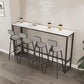 Modern Armless Backrest Counter Stool Iron Kitchen Bar Stool with Cushion Clearhalo 'Bar Furniture' 'Bar Stools' 'bar_stools' 'furn' 'furn_bar_stools' 'Furniture' 'furniture_bar_stools' 'Kitchen & Dining Furniture' 5018564