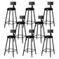 Modern Armless Backrest Counter Stool Iron Kitchen Bar Stool with Cushion Black 8 Piece Set Clearhalo 'Bar Furniture' 'Bar Stools' 'bar_stools' 'furn' 'furn_bar_stools' 'Furniture' 'furniture_bar_stools' 'Kitchen & Dining Furniture' 5018570
