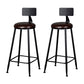 Modern Armless Backrest Counter Stool Iron Kitchen Bar Stool with Cushion Brown 2 Piece Set Clearhalo 'Bar Furniture' 'Bar Stools' 'bar_stools' 'furn' 'furn_bar_stools' 'Furniture' 'furniture_bar_stools' 'Kitchen & Dining Furniture' 5018575