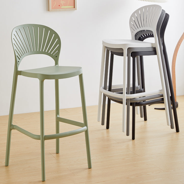 Modern Stackable Bar-stool Plastic Counter Bar Stool for Home Clearhalo 'Bar Furniture' 'Bar Stools' 'bar_stools' 'furn' 'furn_bar_stools' 'Furniture' 'furniture_bar_stools' 'Kitchen & Dining Furniture' 5018597