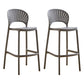 Modern Stackable Bar-stool Plastic Counter Bar Stool for Home Grey 2 Piece Set Clearhalo 'Bar Furniture' 'Bar Stools' 'bar_stools' 'furn' 'furn_bar_stools' 'Furniture' 'furniture_bar_stools' 'Kitchen & Dining Furniture' 5018598